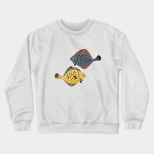 Flounders pattern dark Crewneck Sweatshirt